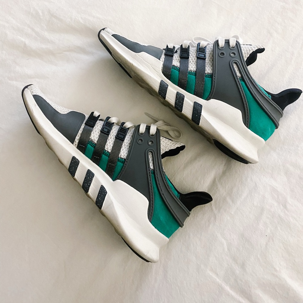 Adidas Women’s Equipment Adv 91-16 Gray and Teal Sneakers